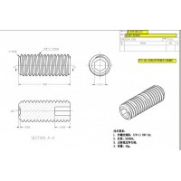 美制凹端紧定螺钉加工
