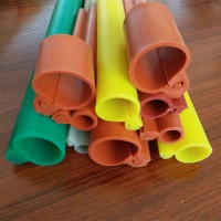 高压电缆裸导线防护耐高压防漏电硅胶开口式硅胶线缆护套管