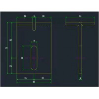304不锈钢双弯挂件定制