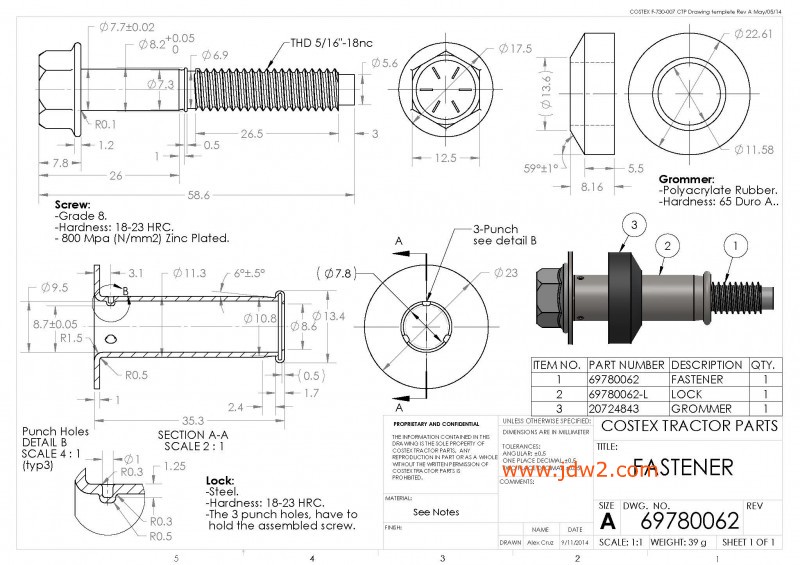 69780062 组合件图纸