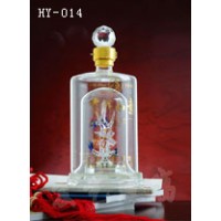 内蒙古工艺酒瓶加工厂家-宏艺玻璃制品公司厂家订制空心造型酒瓶