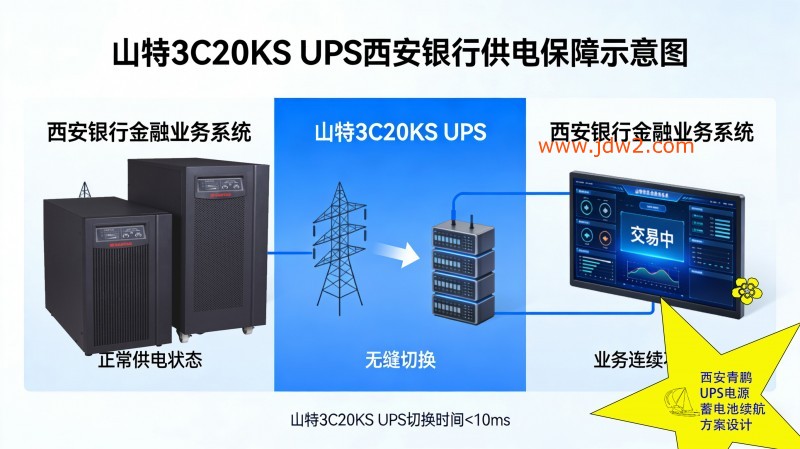 24.银行设备山特 3C20KS UPS 30 分钟续航 金融业务连续6